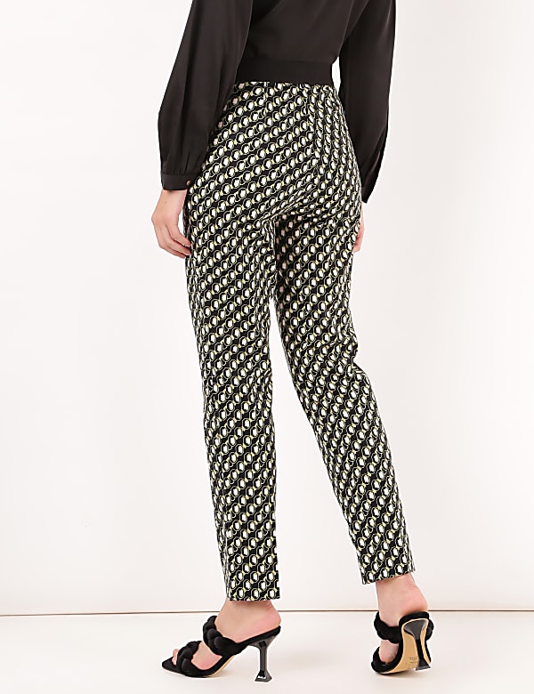 Cotton Mix Printed Slim Fit Trousers