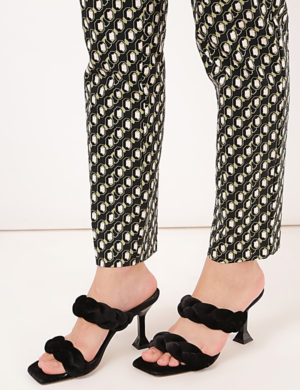Cotton Mix Printed Slim Fit Trousers