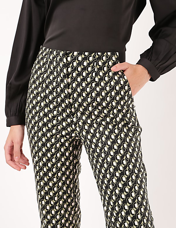 Cotton Mix Printed Slim Fit Trousers