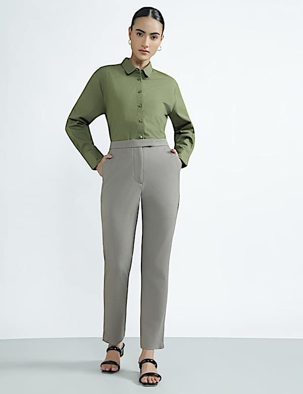Striped Slim Fit Trousers