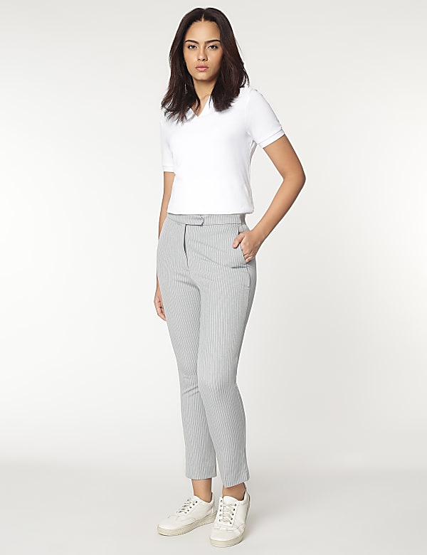 Striped Slim Fit Trousers