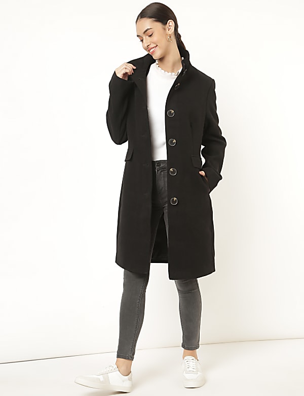 Funnel Neck Coat