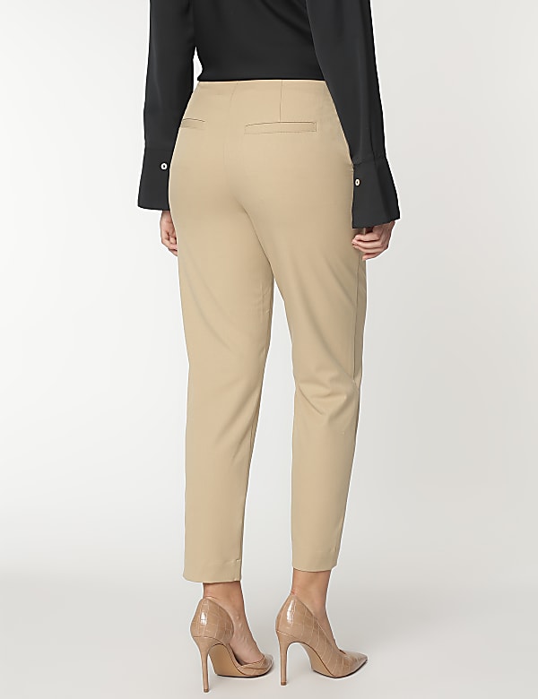 Viscose Mix Tapered Fit Trousers