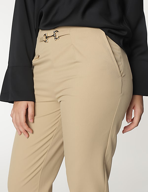 Viscose Mix Tapered Fit Trousers