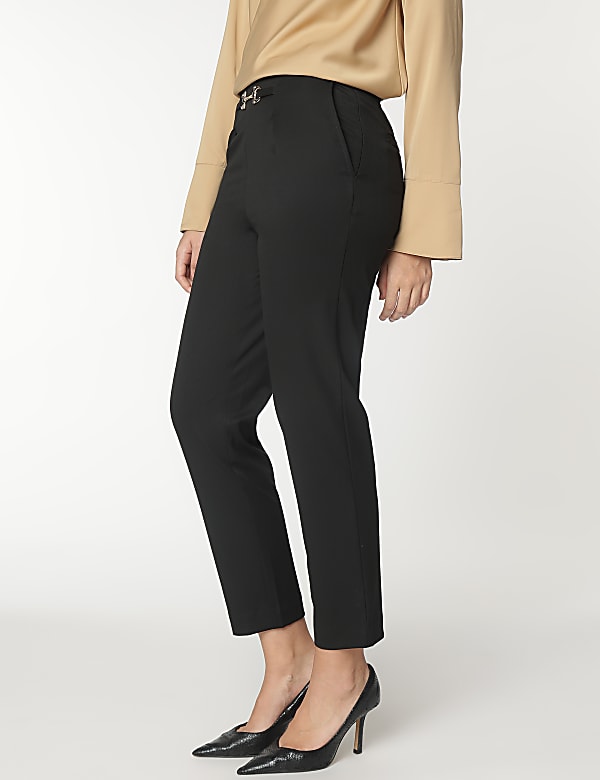 Viscose Mix Tapered Fit Trousers