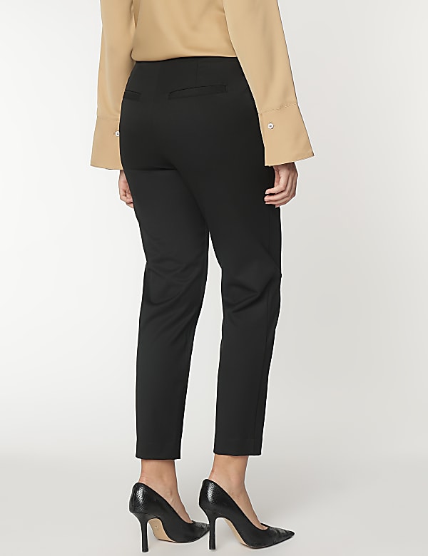 Viscose Mix Tapered Fit Trousers