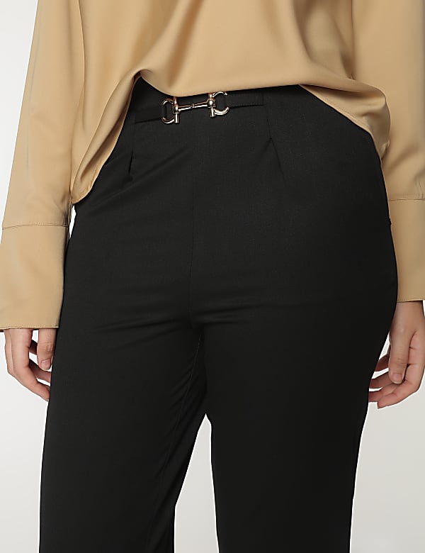 Viscose Mix Tapered Fit Trousers