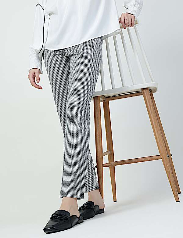 Viscose Rich Check Slim Fit Jeggings