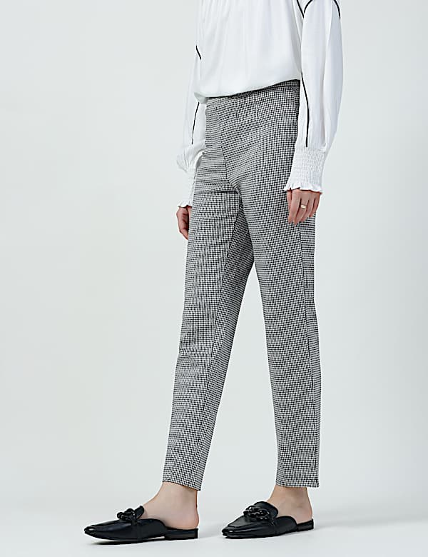 Viscose Rich Check Slim Fit Jeggings