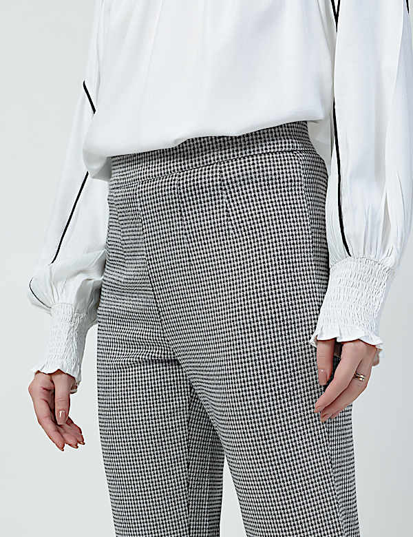 Viscose Rich Check Slim Fit Jeggings