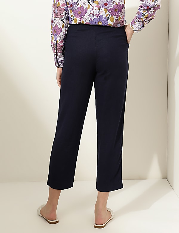 Linen Rich Straight Leg Trousers