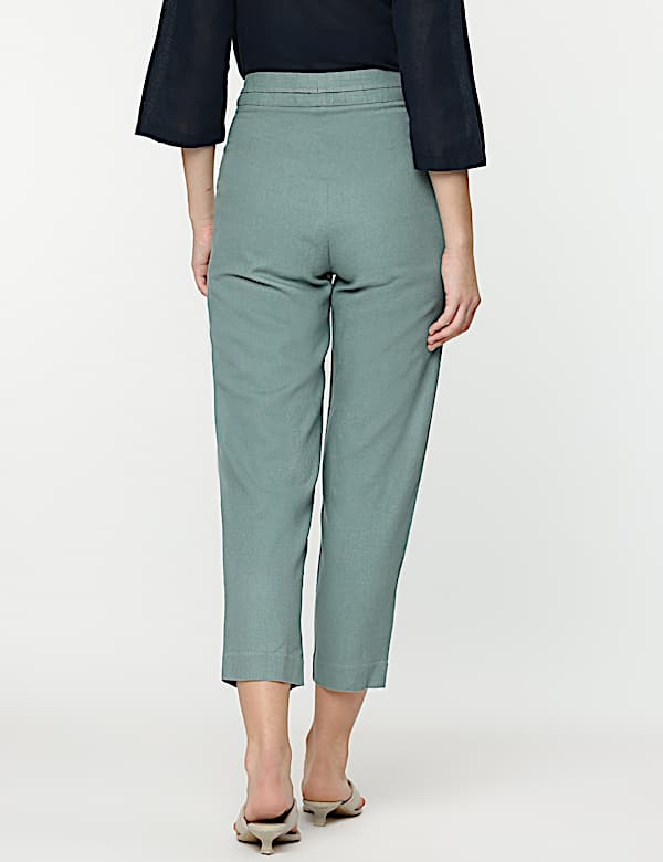 Linen Rich Straight Leg Trousers