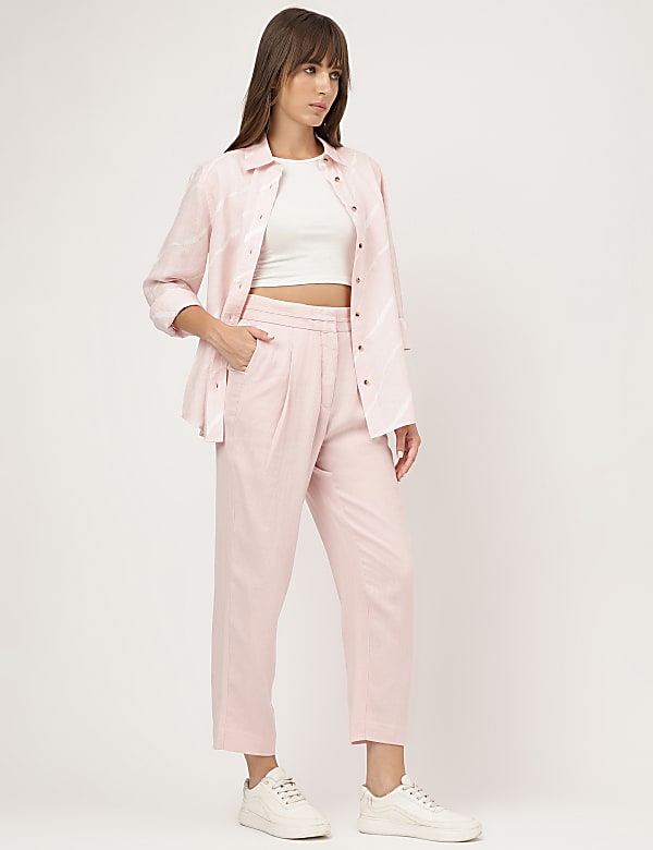 Linen Rich Straight Leg Trousers