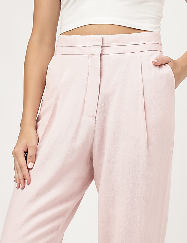 Linen Rich Straight Leg Trousers