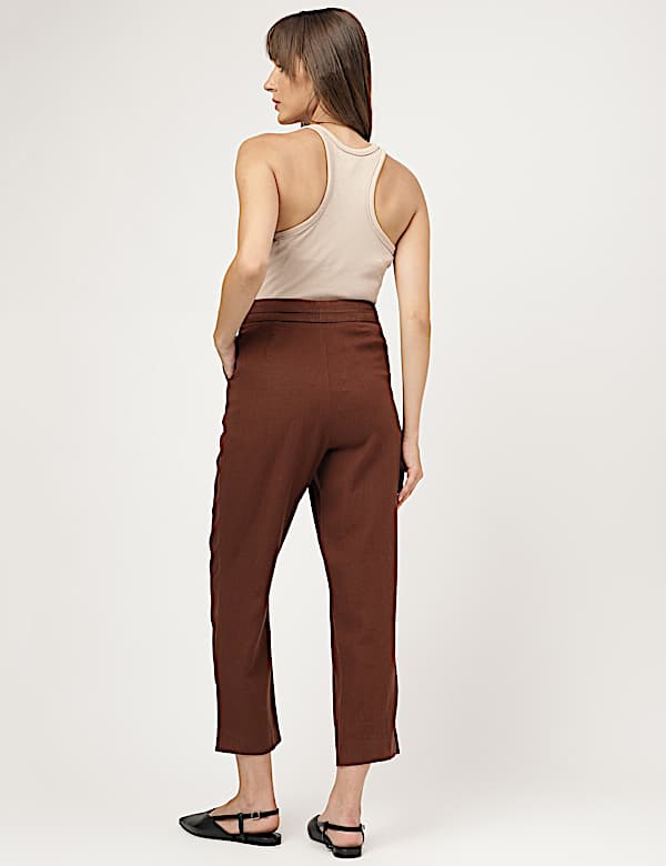 Linen Rich Straight Leg Trousers