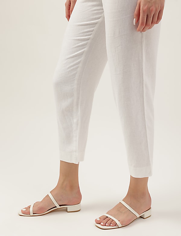 Linen Rich Straight Leg Trousers