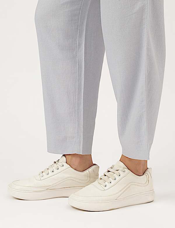 Linen Rich Straight Leg Trousers