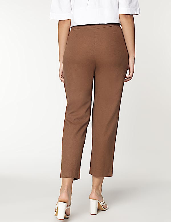 Linen Rich Straight Leg Trousers