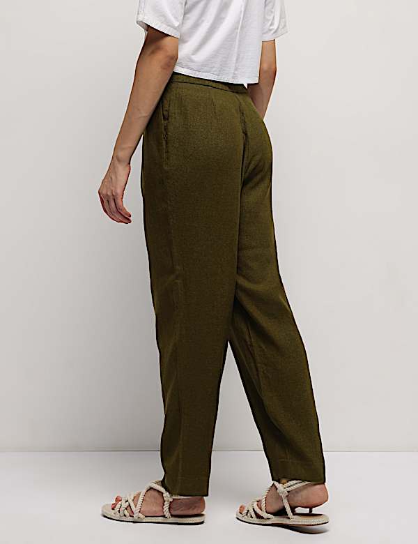 Linen Rich Straight Leg Trousers