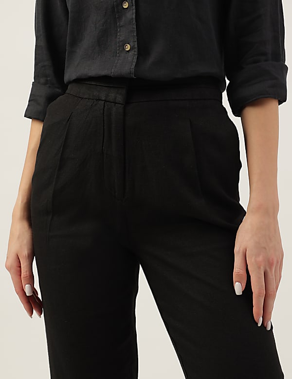 Linen Rich Straight Leg Trousers