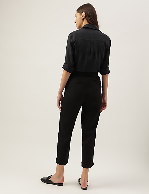 Linen Rich Straight Leg Trousers