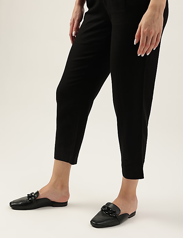 Linen Rich Straight Leg Trousers