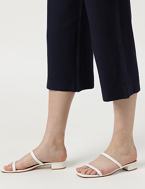 Linen Rich Wide Leg Trousers