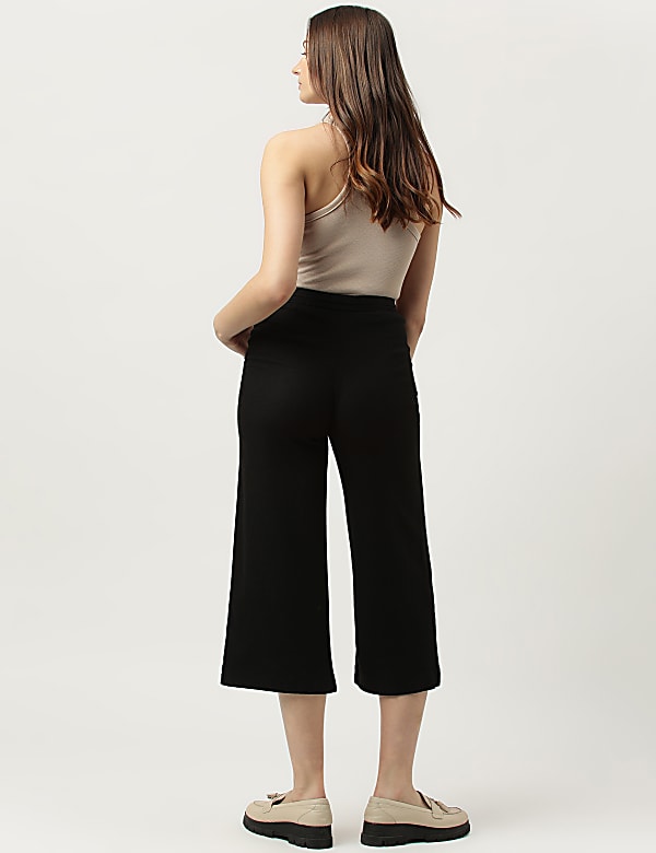Linen Rich Wide Leg Trousers