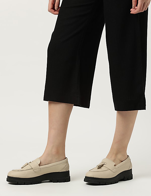 Linen Rich Wide Leg Trousers