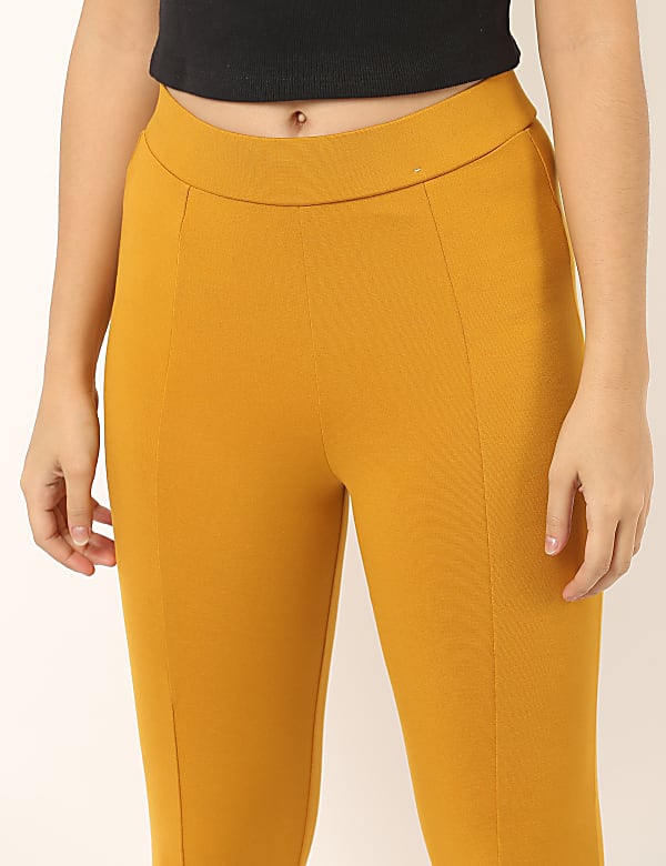 Viscose Mix Plain Regular Fit Treggings