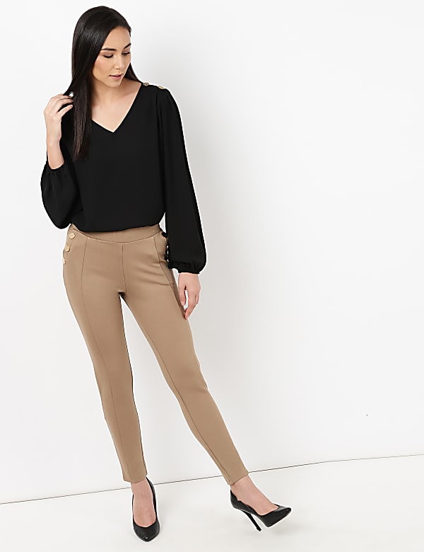 UP STYLE TREGGING- Gold Button Tregging - US