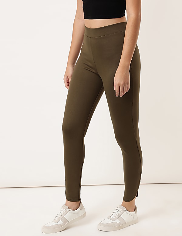 Viscose Plain Skinny Fit Treggings