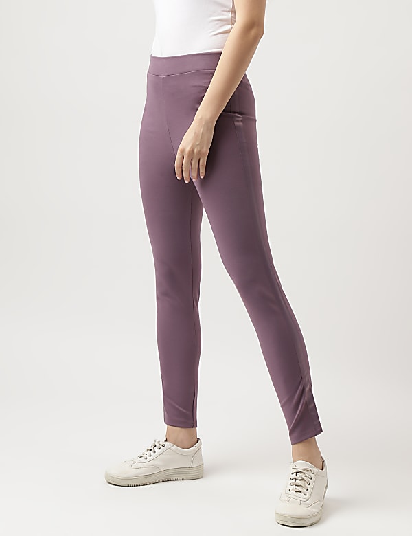 Viscose Blend Solid Ankle Treggings