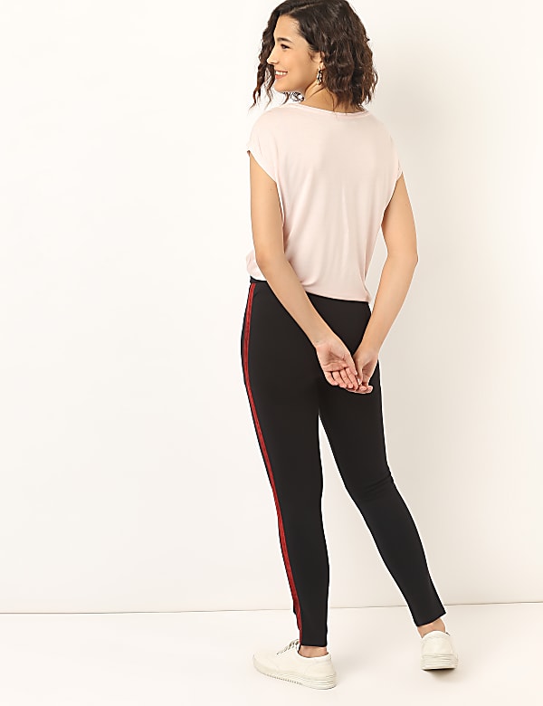 Viscose Mix Plain Skinny Fit Treggings