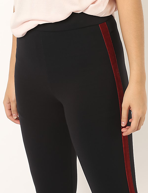 Viscose Mix Plain Skinny Fit Treggings
