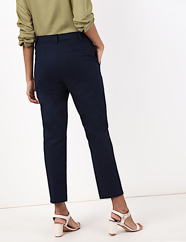 Cotton Mix Plain Regular Fit Trouser