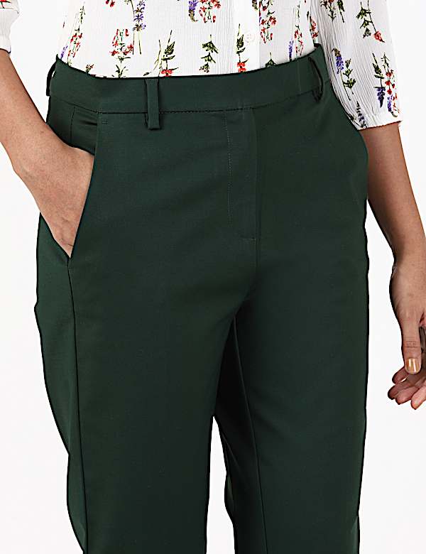 Cotton Mix Plain Regular Fit Trouser