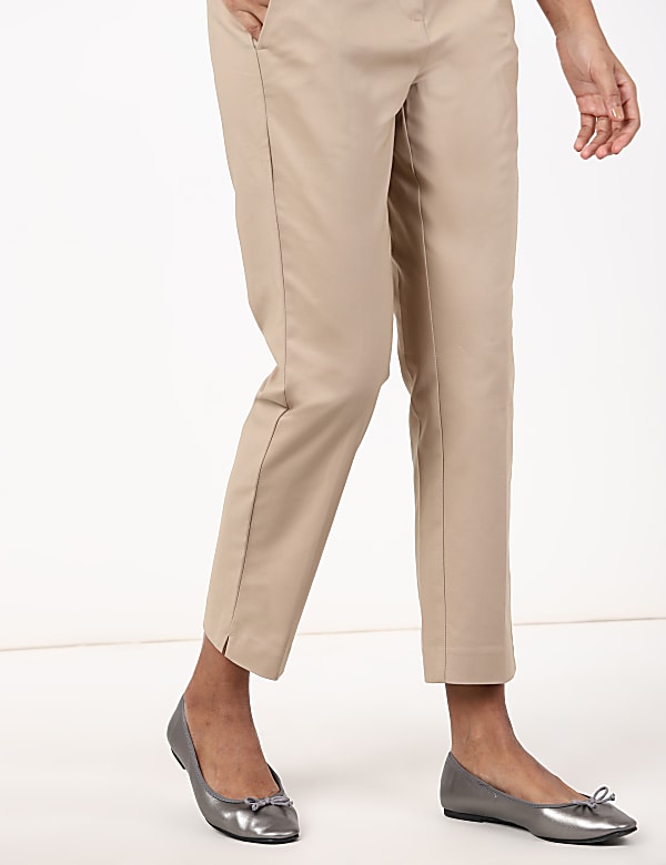 Cotton Mix Plain Regular Fit Trouser