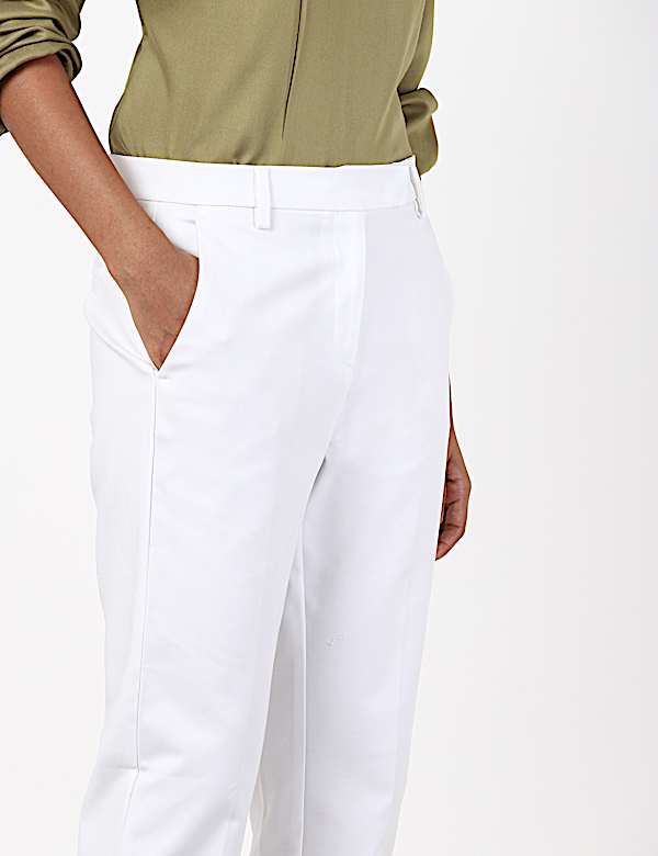 Cotton Mix Plain Regular Fit Trouser