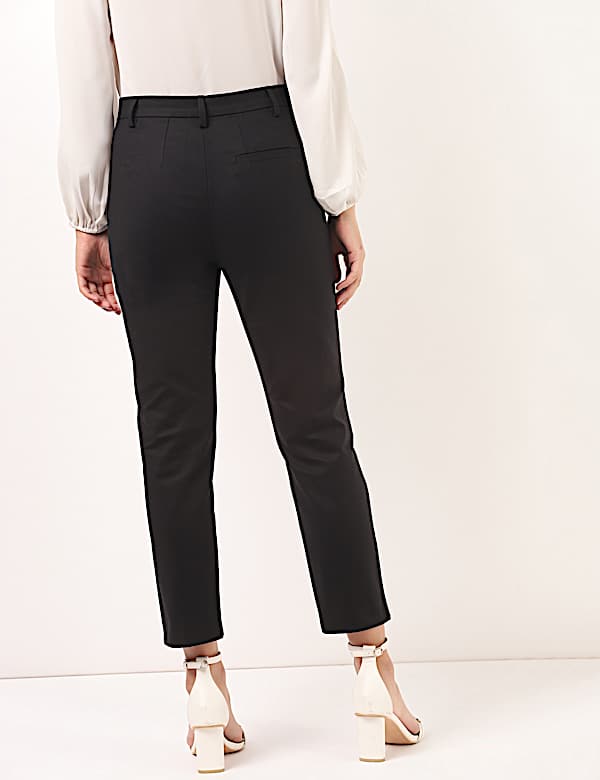 Cotton Mix Plain Regular Fit Trouser