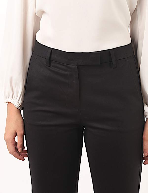 Cotton Mix Plain Regular Fit Trouser