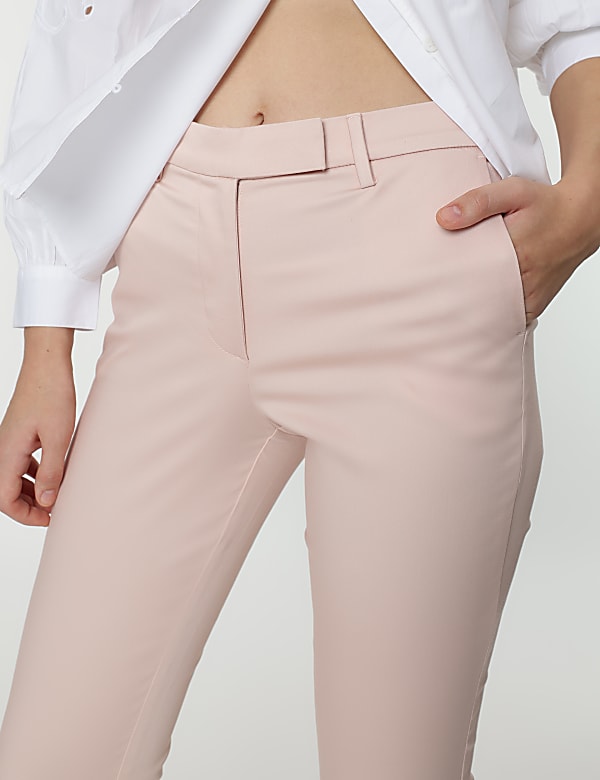 Cotton Rich Straight Leg Trousers