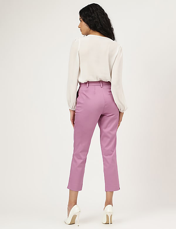 Cotton Rich Straight Leg Trousers