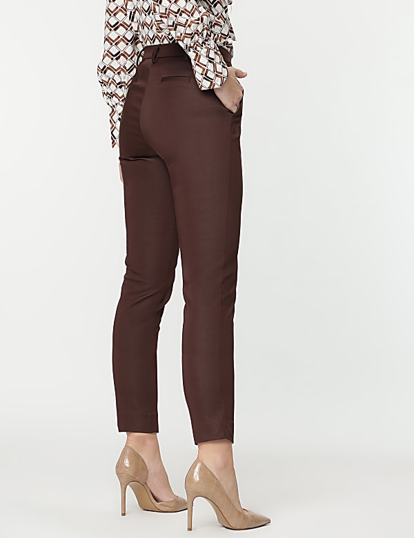 Cotton Rich Straight Leg Trousers