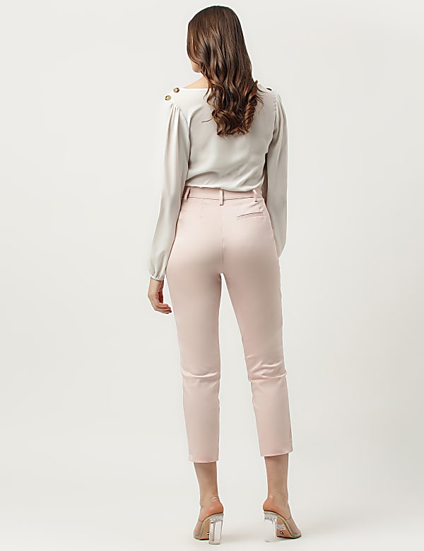 Cotton Rich Straight Leg Trousers