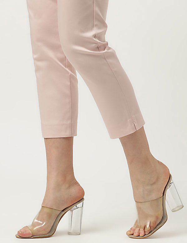 Cotton Rich Straight Leg Trousers