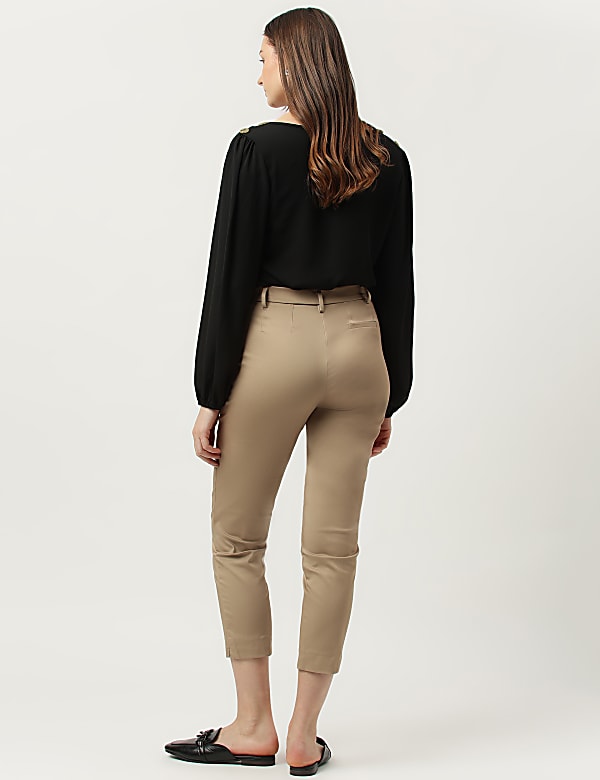 Cotton Rich Straight Leg Trousers