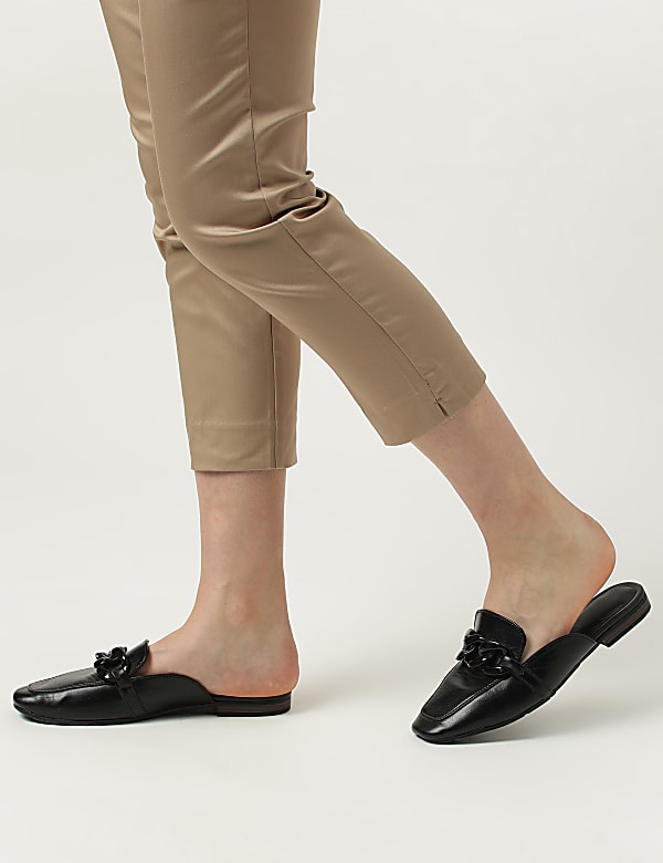 Cotton Rich Straight Leg Trousers