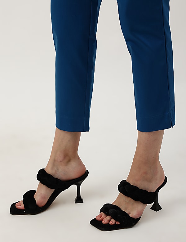 Cotton Rich Straight Leg Trousers