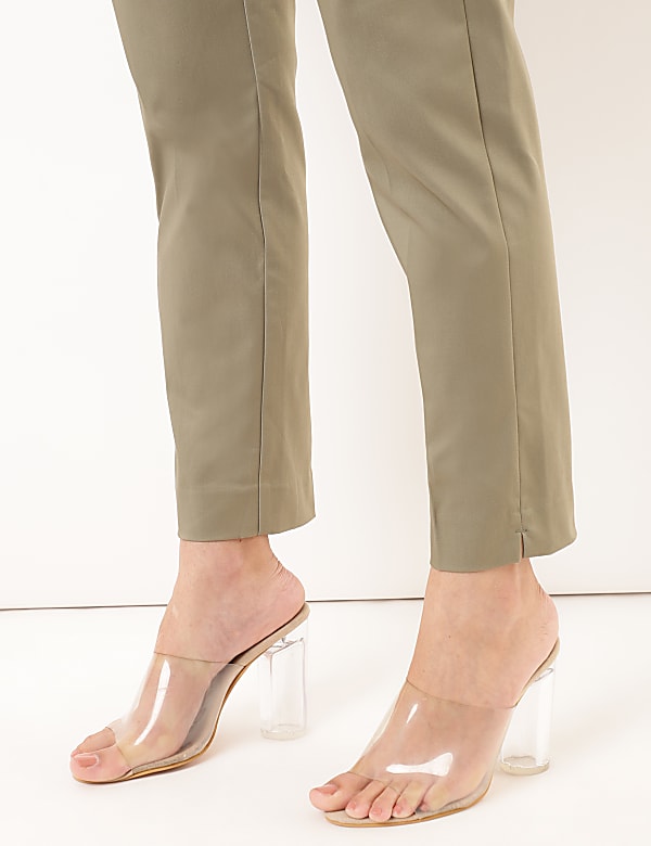Cotton Rich Straight Leg Trousers